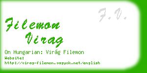 filemon virag business card