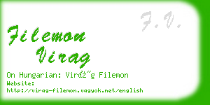 filemon virag business card